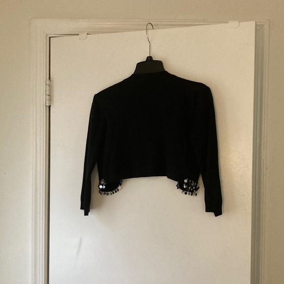 HOST PICK😀Black Sequin Embellished Shrug - Picture 2 of 6